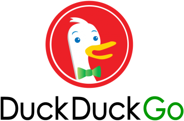 Il logo del motore di ricreca DuckDuckGo